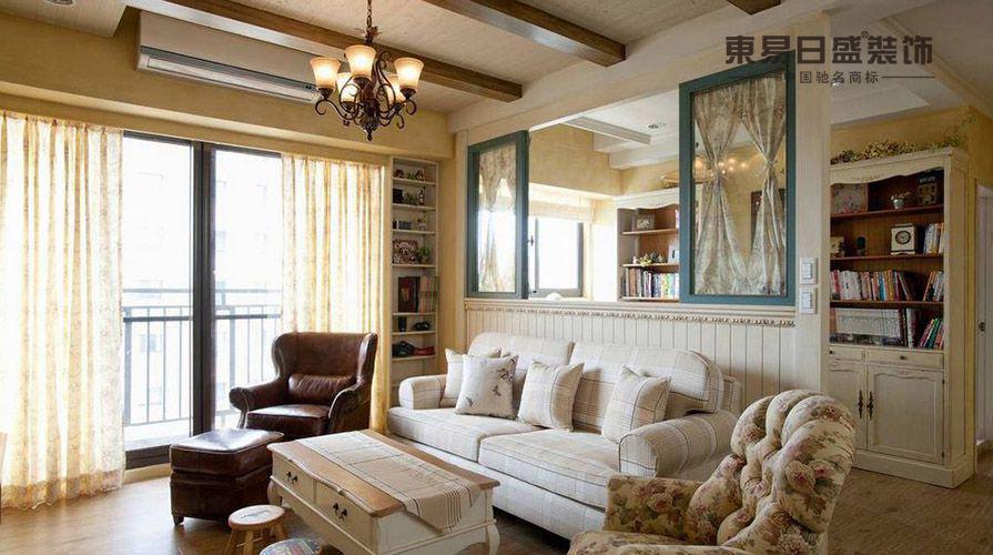 包头装修案例加州郡府-美式