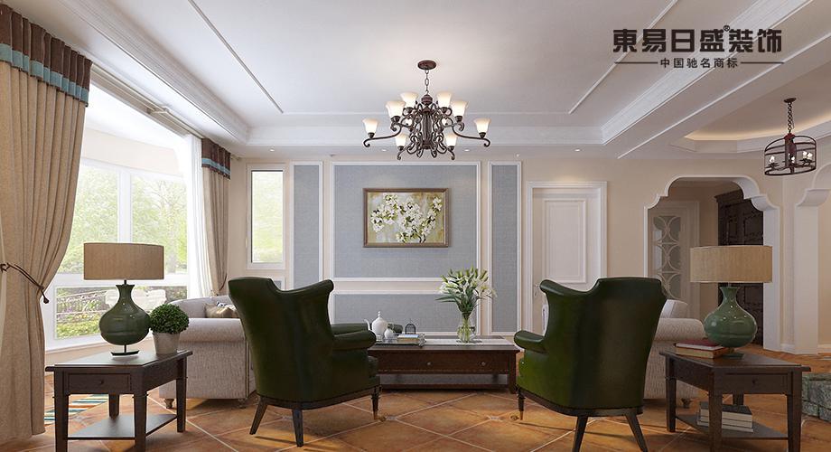 包头装修案例加州郡府-美式