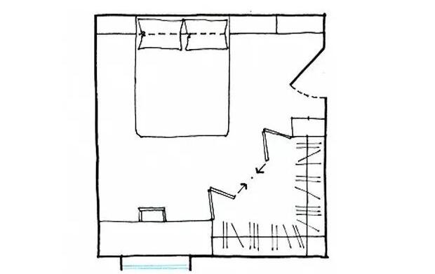 如何在卧室设计一个小型衣帽间？