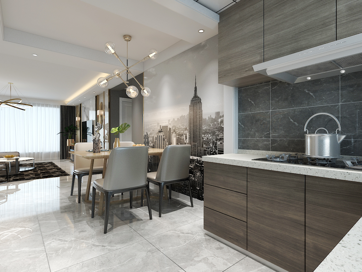 东易家装案例|现代风124㎡，喧闹中，择一宅归心，邂逅理想生活