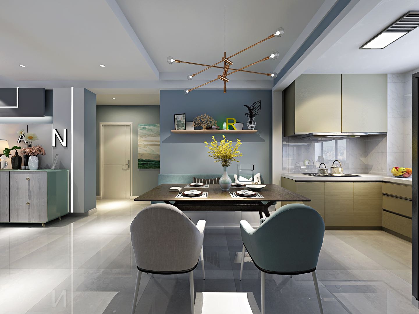 别再全屋大白墙啦，客厅墙面用这4种色最显高级！