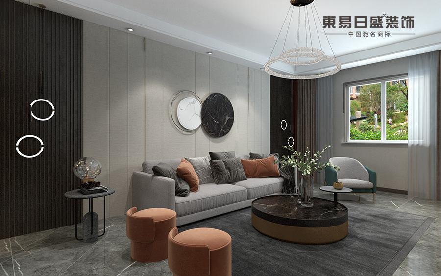 包头装修案例鹿城上院160平米现代轻奢风格