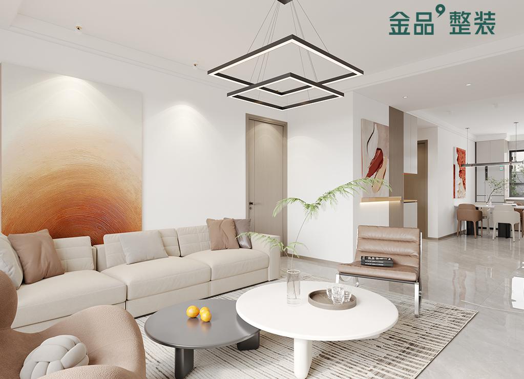 包头装修案例方兴府128平米简约风格