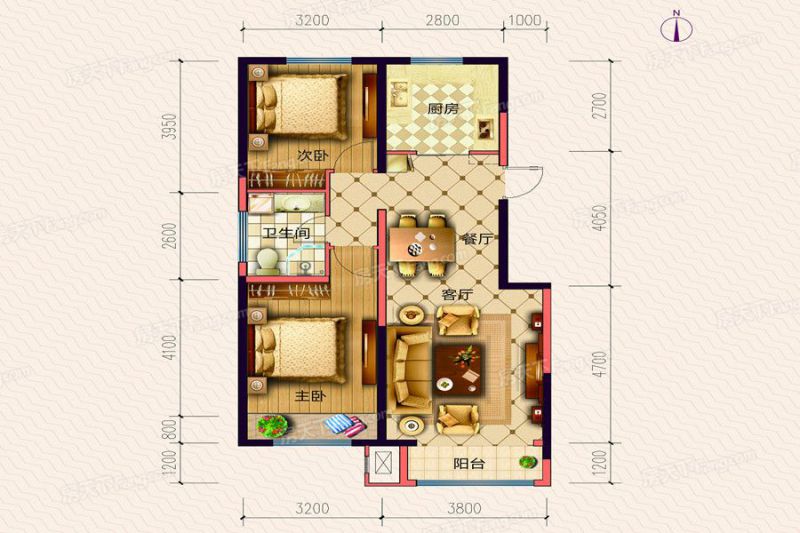 包头装修方案包头保利心语97㎡