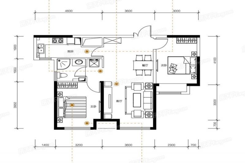 包头装修方案包头中冶华庭87㎡
