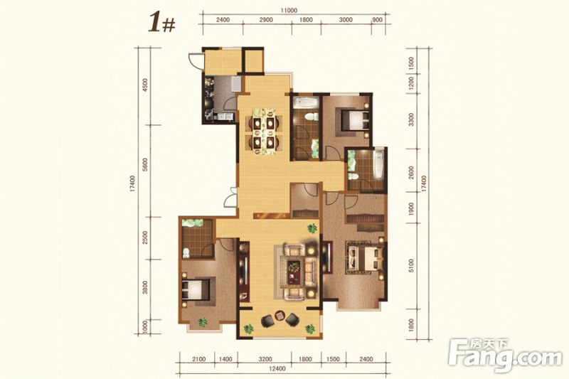 包头装修方案包头大成·逐鹿会187.59㎡
