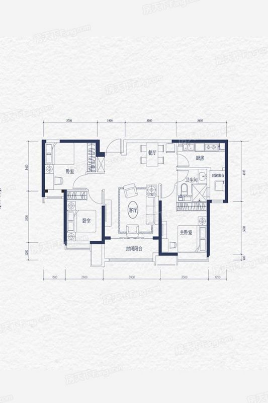 包头装修方案包头恒大未来城109㎡