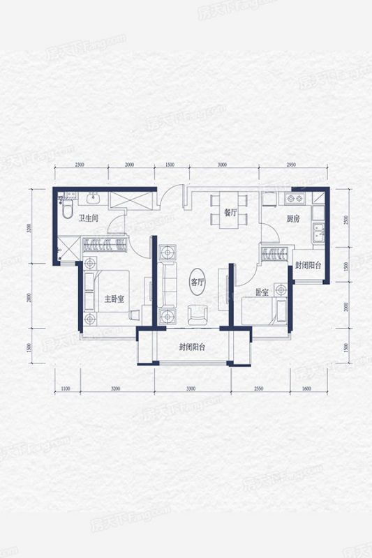 包头装修方案包头恒大未来城89㎡