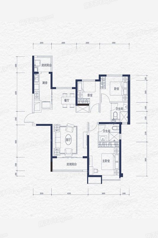 包头装修方案包头恒大未来城128㎡