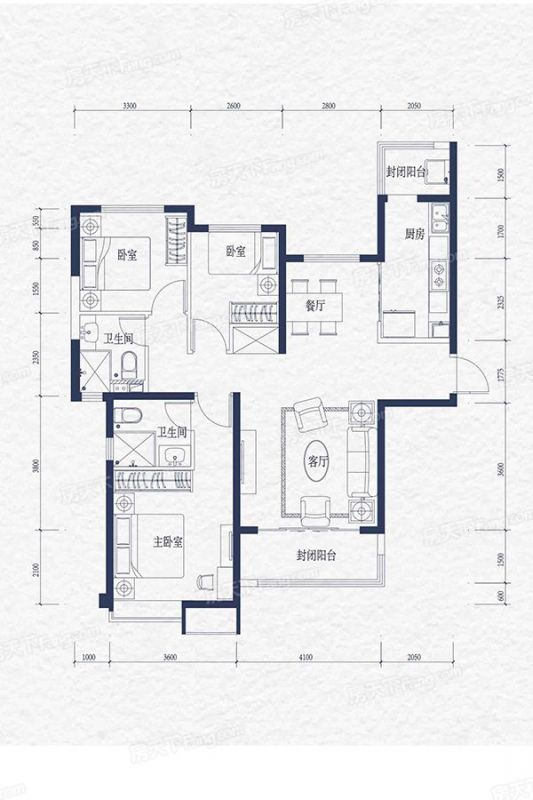 包头装修方案包头恒大未来城129㎡