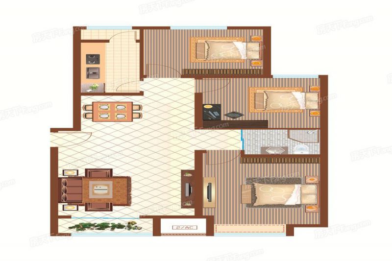包头装修方案包头昆河壹号112㎡