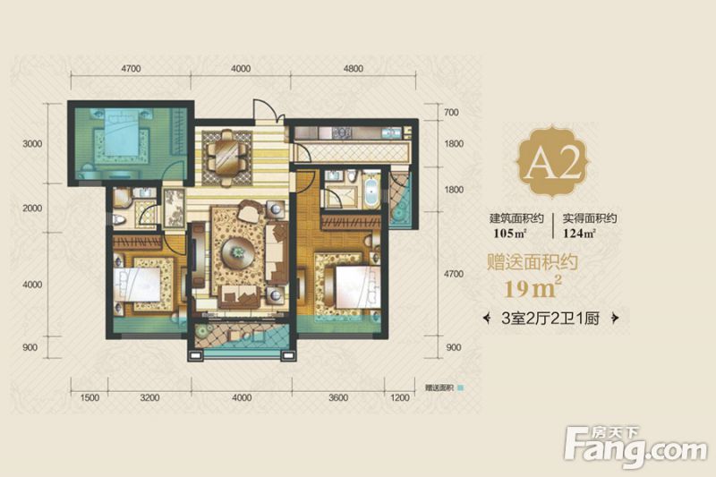 包头装修方案包头翡丽湾二期105㎡