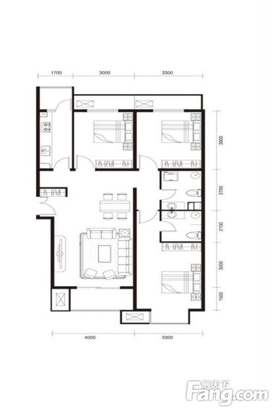 包头装修方案包头钢院学府130.09㎡