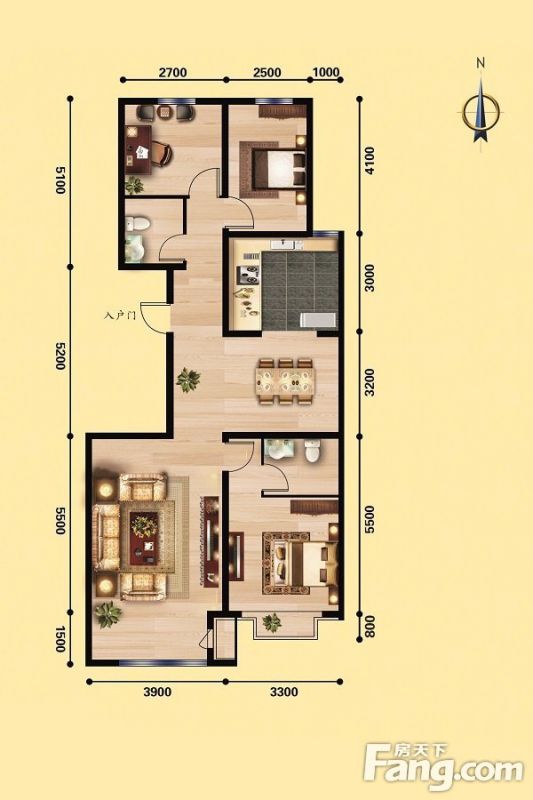 包头装修方案包头桐荷嘉苑122㎡