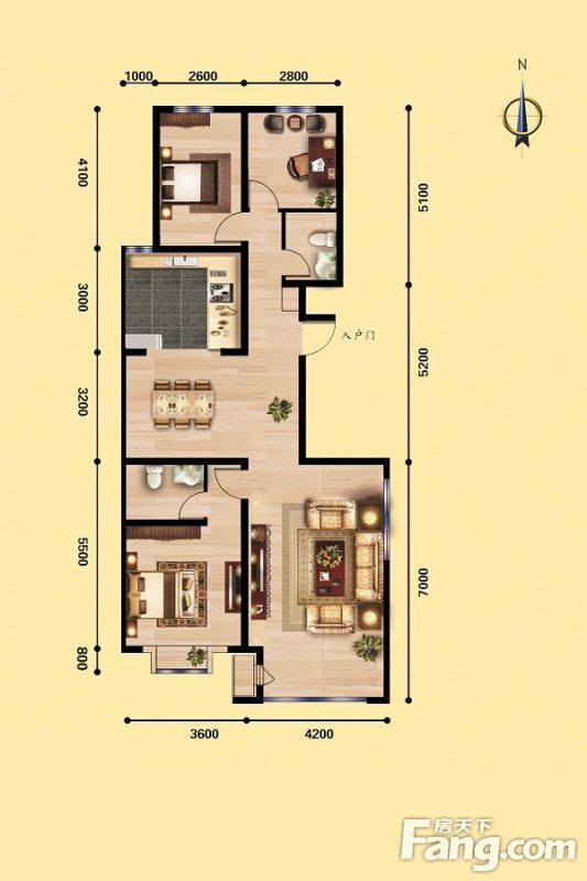 包头装修方案包头桐荷嘉苑131.80㎡