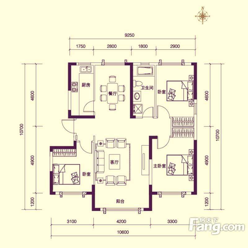 包头装修方案包头保利罗兰香谷一期120㎡