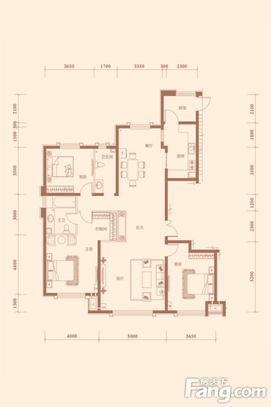 包头装修方案包头正翔国际二期176.56㎡