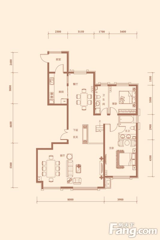 包头装修方案包头正翔国际二期246.99㎡