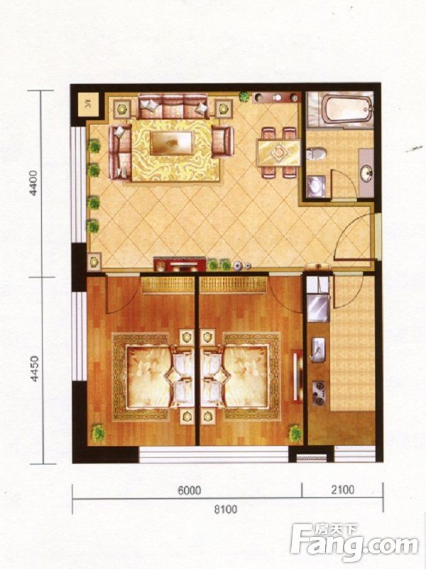 包头装修方案包头中和文化广场92㎡