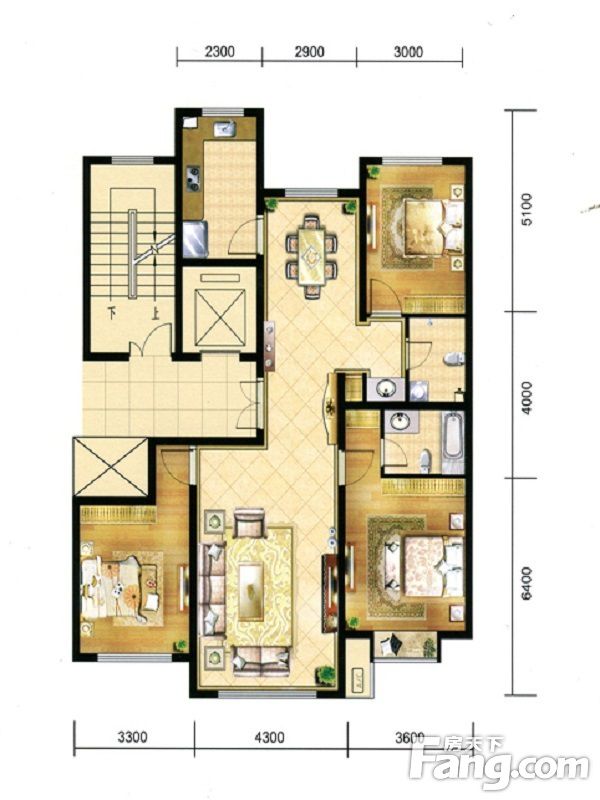 包头装修方案包头中和文化广场142㎡