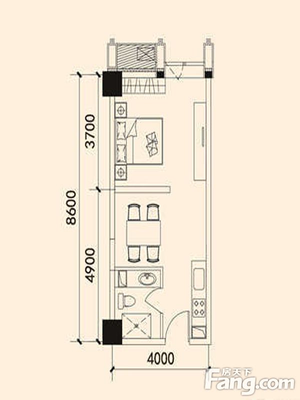 包头装修方案包头禧瑞都·禧福广场47㎡