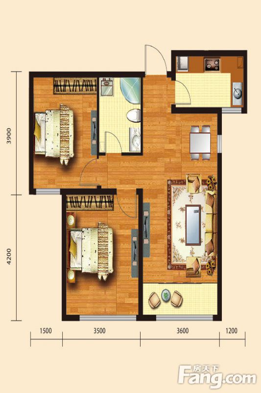 包头装修方案包头中城·国际城78.96㎡