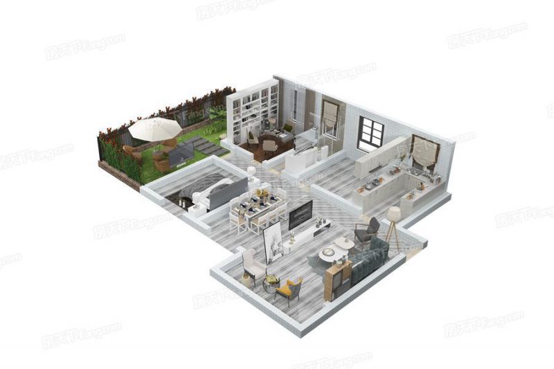 包头装修方案包头黄河龙城·花园洋房114.00㎡