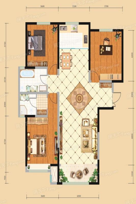 包头装修方案包头观澜壹号145.35㎡