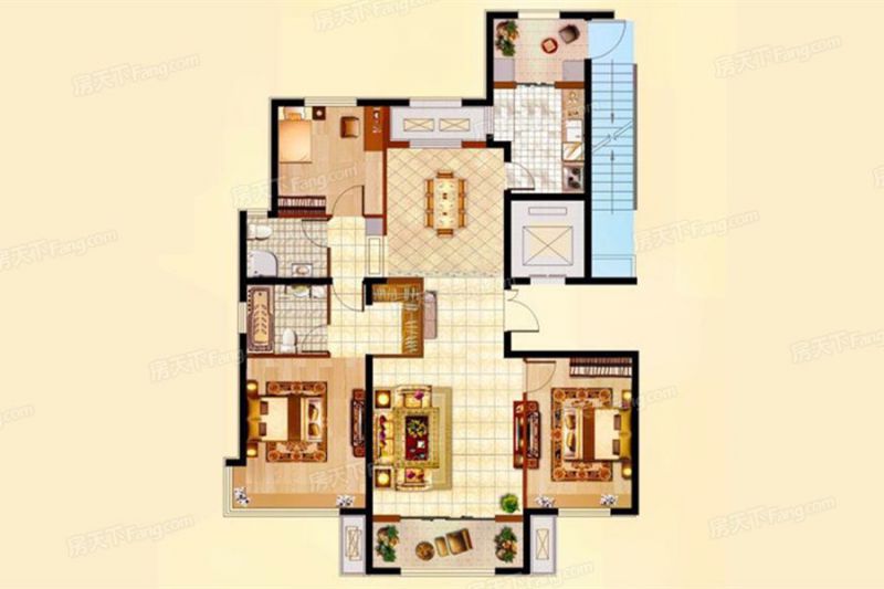 包头装修方案包头御融观邸135㎡
