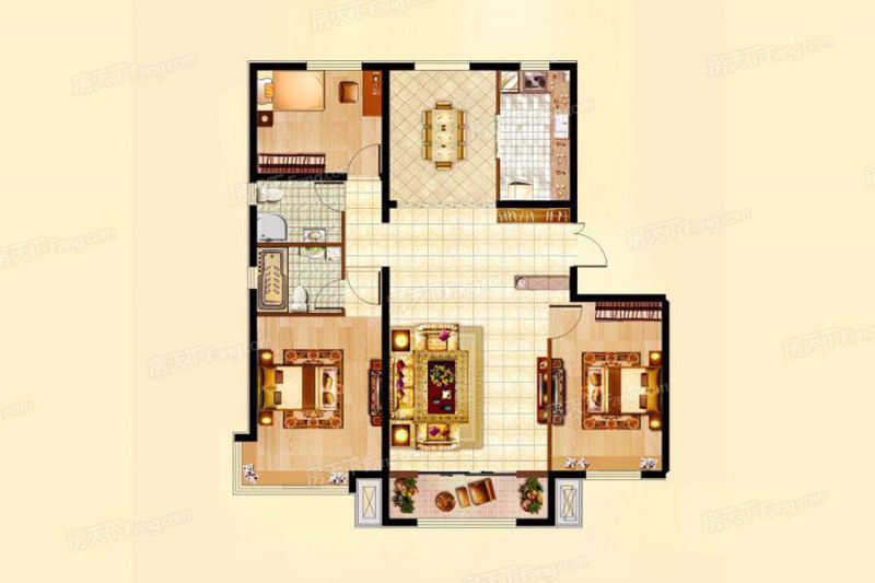 包头装修方案包头御融观邸125㎡