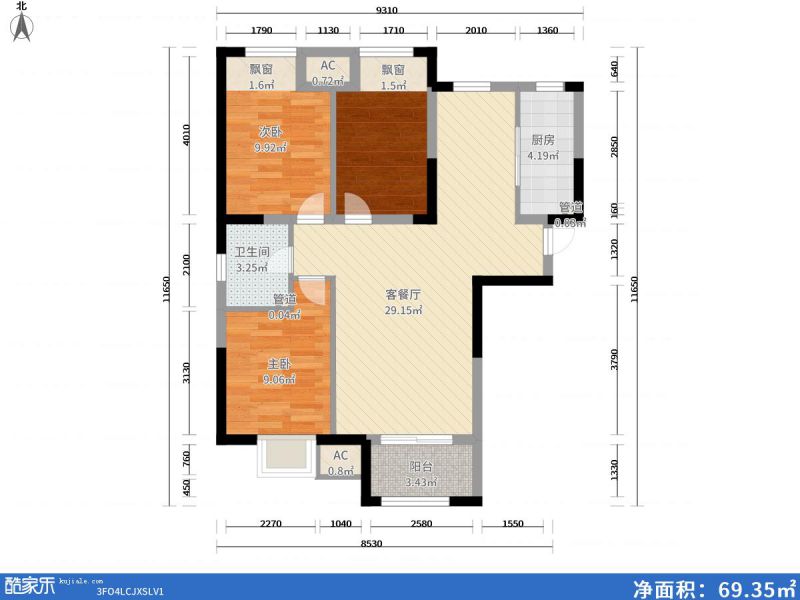 包头装修方案包头保利拉菲100㎡
