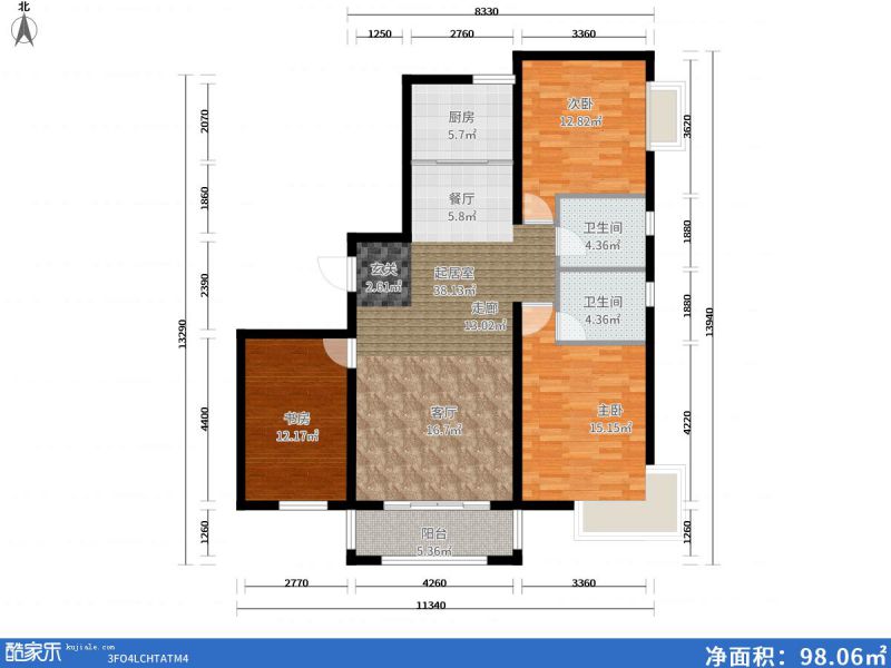 包头装修方案包头天疆骊城138㎡