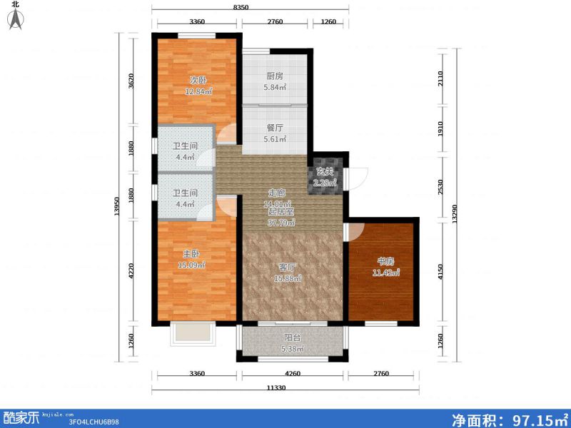 包头装修方案包头天疆骊城137㎡