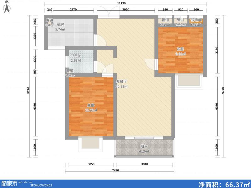 包头装修方案包头紫金华府二期89㎡