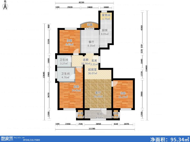 包头装修方案包头加州郡府126㎡