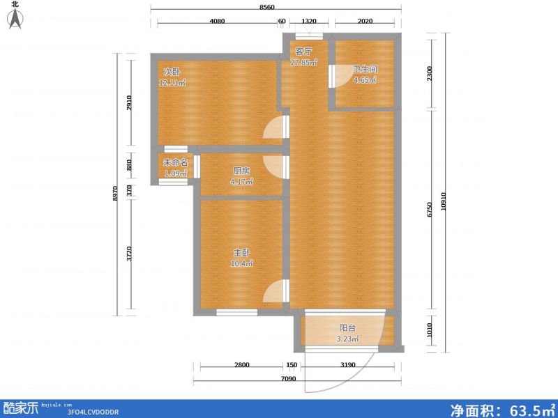 包头装修方案包头加州郡府91㎡
