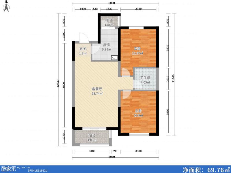 包头装修方案包头中建·御澜世家87㎡