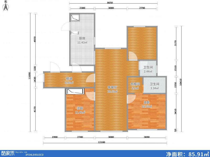 包头装修方案包头万合广场107㎡