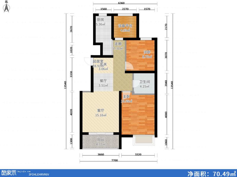 包头装修方案包头滨江国际87㎡