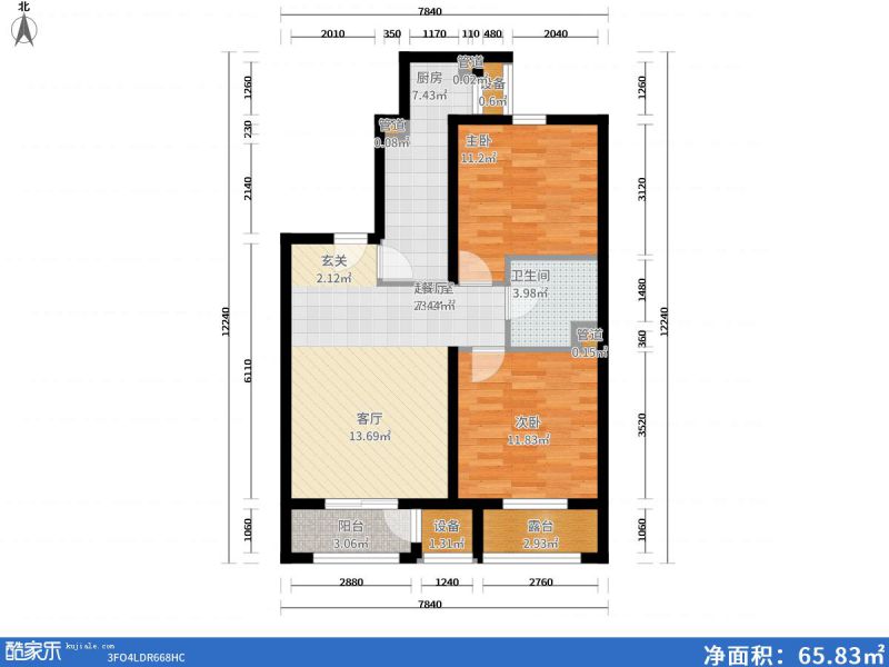 包头装修方案包头东亚香堤丽舍96㎡