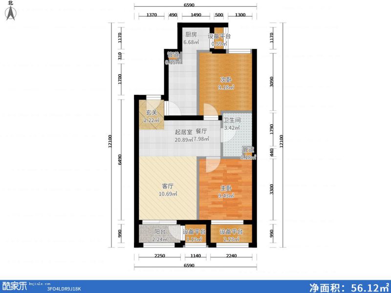 包头装修方案包头东亚香堤丽舍82㎡