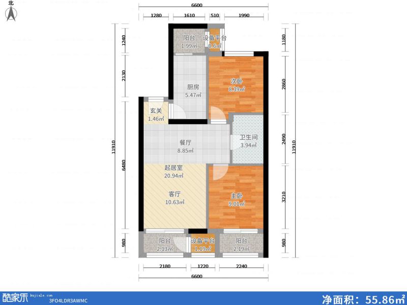 包头装修方案包头东亚香堤丽舍80㎡