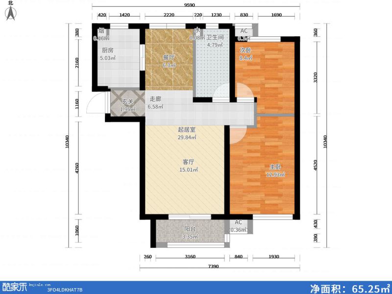 包头装修方案包头燕赵锦河湾94㎡