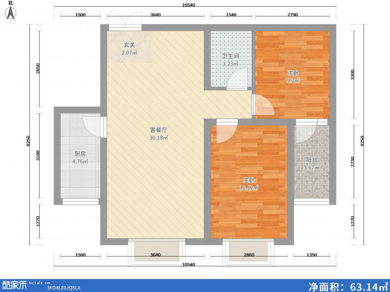 包头装修方案包头鹿港小镇82㎡