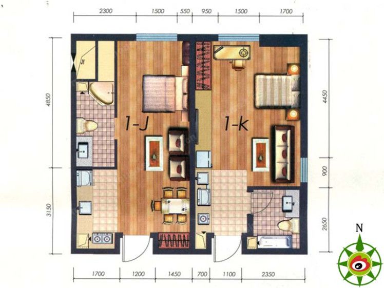 包头装修方案包头凯旋银河线41.7㎡