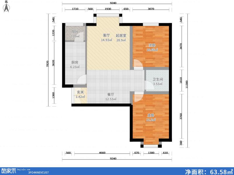 包头装修方案包头阳光尚品90㎡