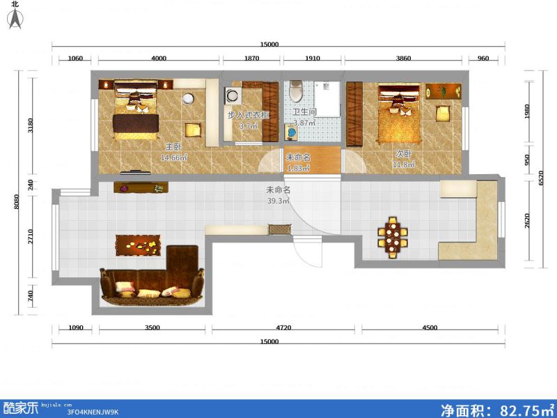 包头装修方案包头阳光尚品107㎡