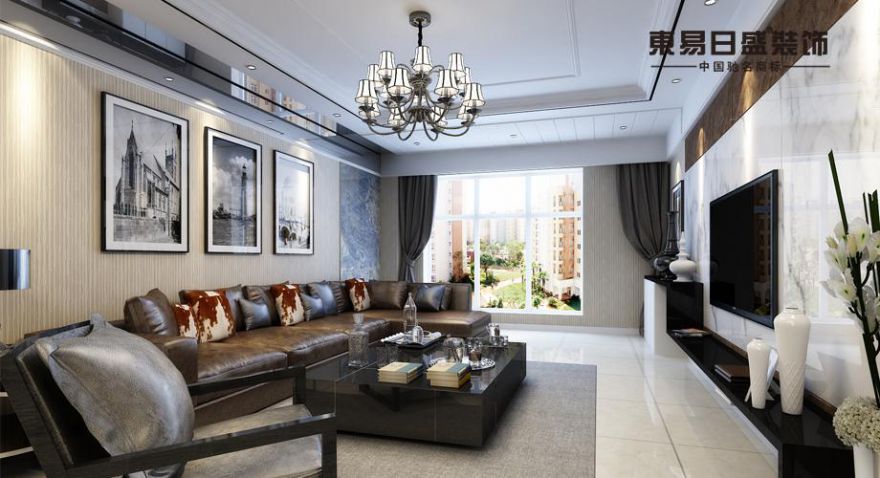 包头装修案例万郡大都城-现代风格