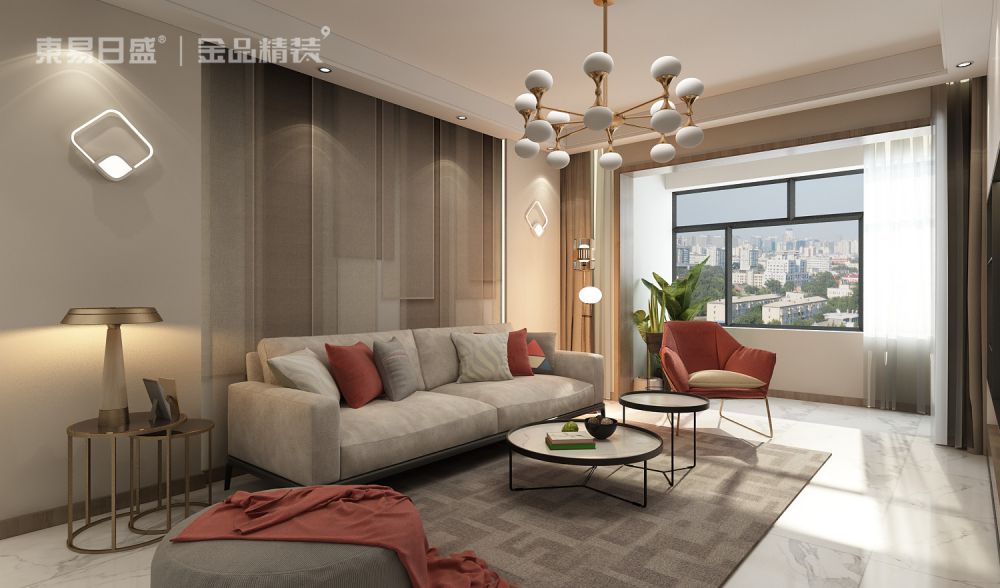 东易装修案例|时尚室内布局，素雅实用的生活方式